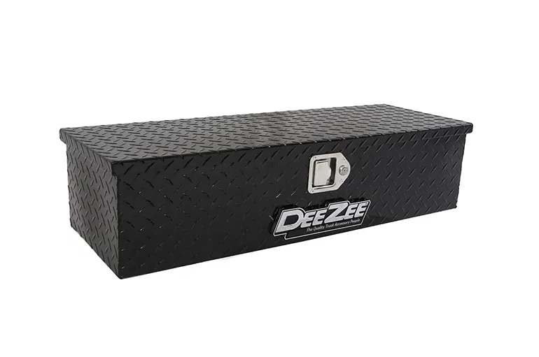 M207 – DEE ZEE Tool Box, Chest Single Lid Diamond Tread Black Powder Coated Aluminum 35 Inch Length x 12 Inch Width x...